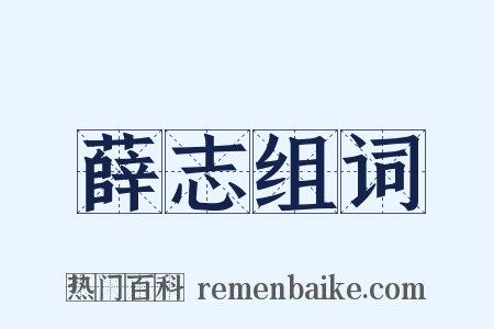 薛志组词是什么意思的图片